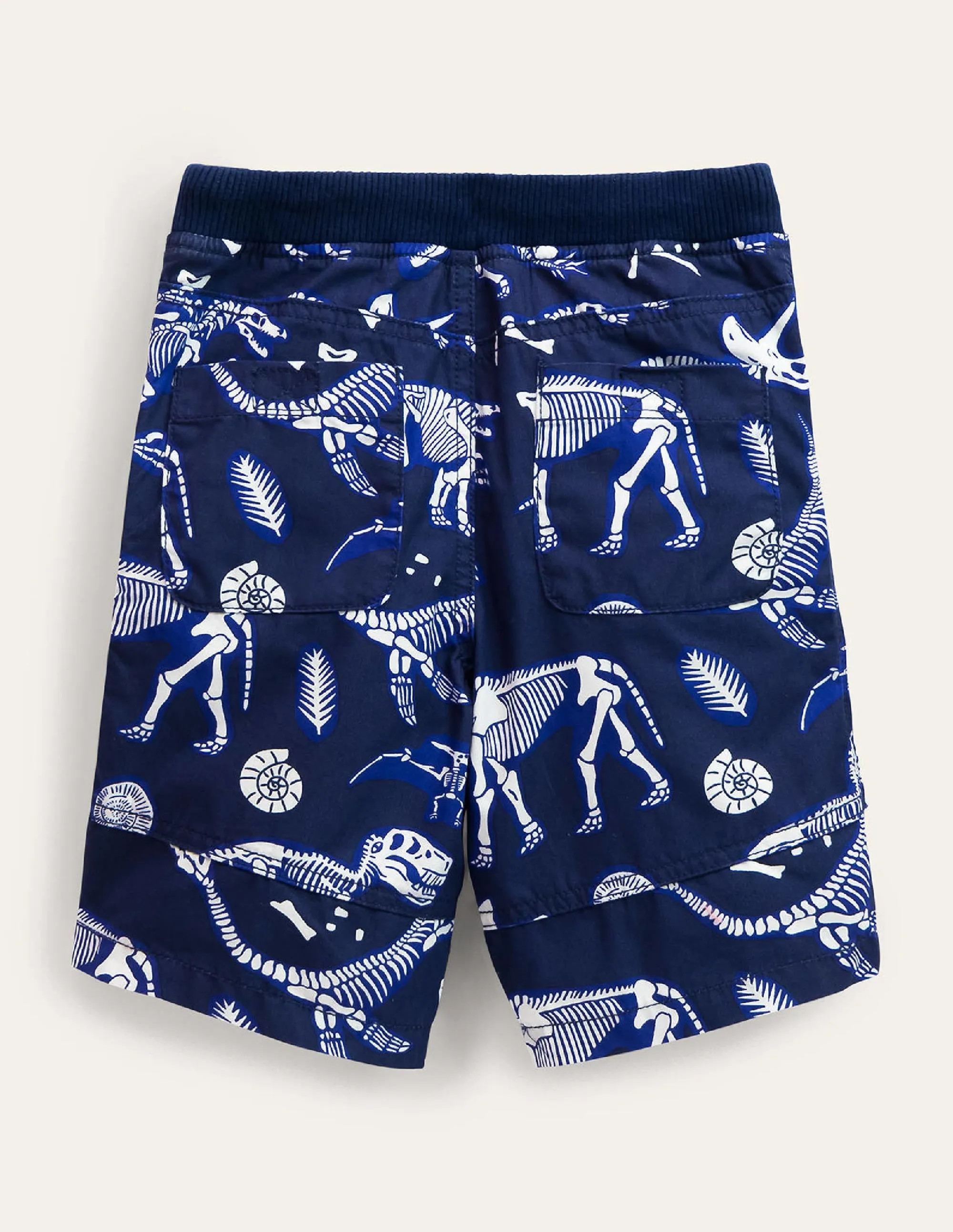 Adventure Shorts-Starboard Blue Dino Skeletons