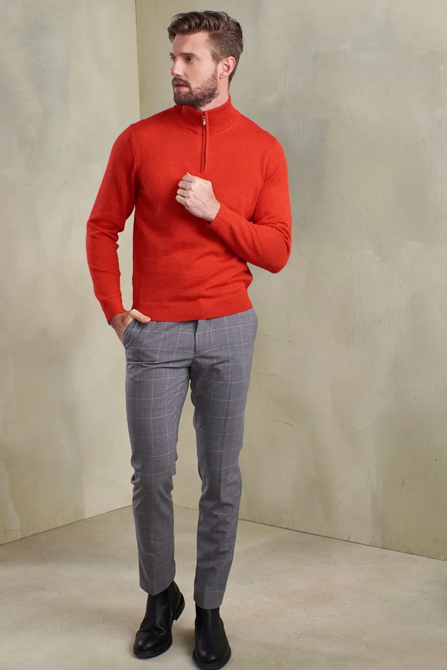 Albert Sweater Baby Alpaca Color Redorange
