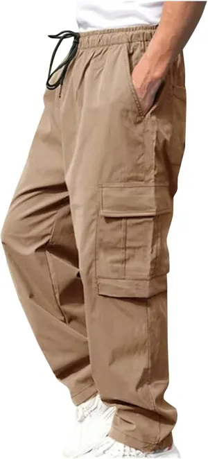 Cargo Pant for Men Pants with Ribbon Active Chinos Pant Hiking Tactical Pants Climbing Pants Flexible Relaxed Pants