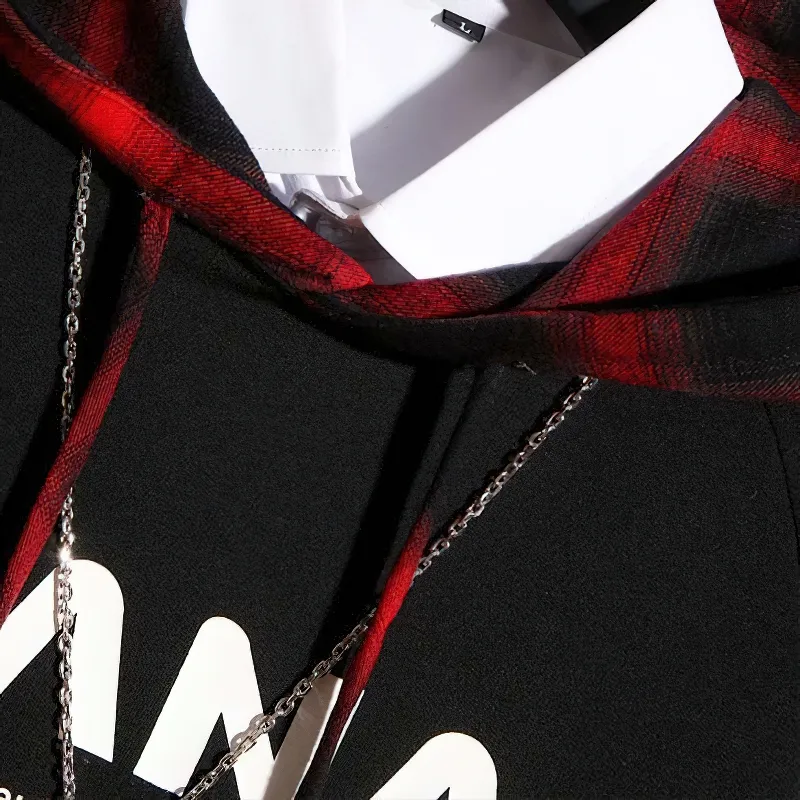 Casual Mens Hoodies With Stylish Letter Print / Cool Daily Sweatshirt
