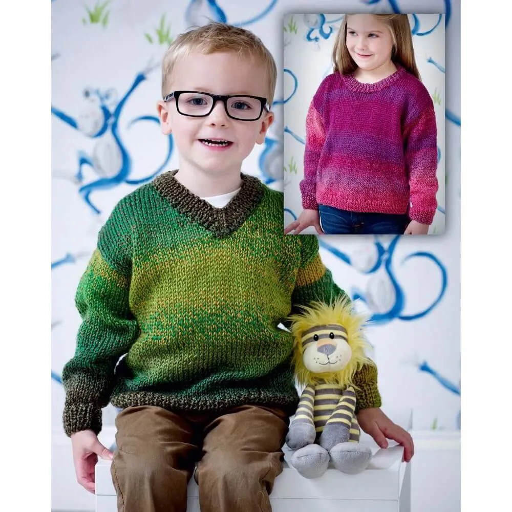Cheeky Monkey Pattern Book, Euro Baby #121 Kaleidoscope Worsted