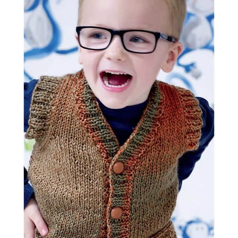 Cheeky Monkey Pattern Book, Euro Baby #121 Kaleidoscope Worsted