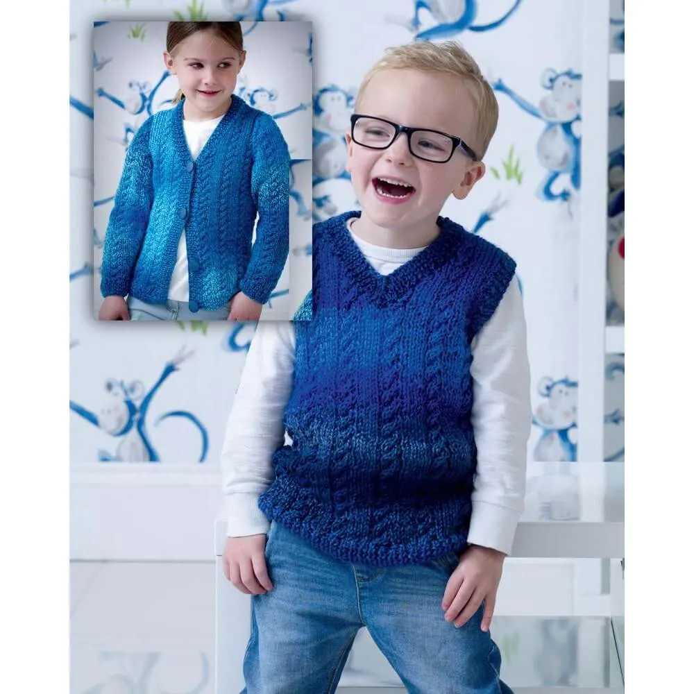 Cheeky Monkey Pattern Book, Euro Baby #121 Kaleidoscope Worsted