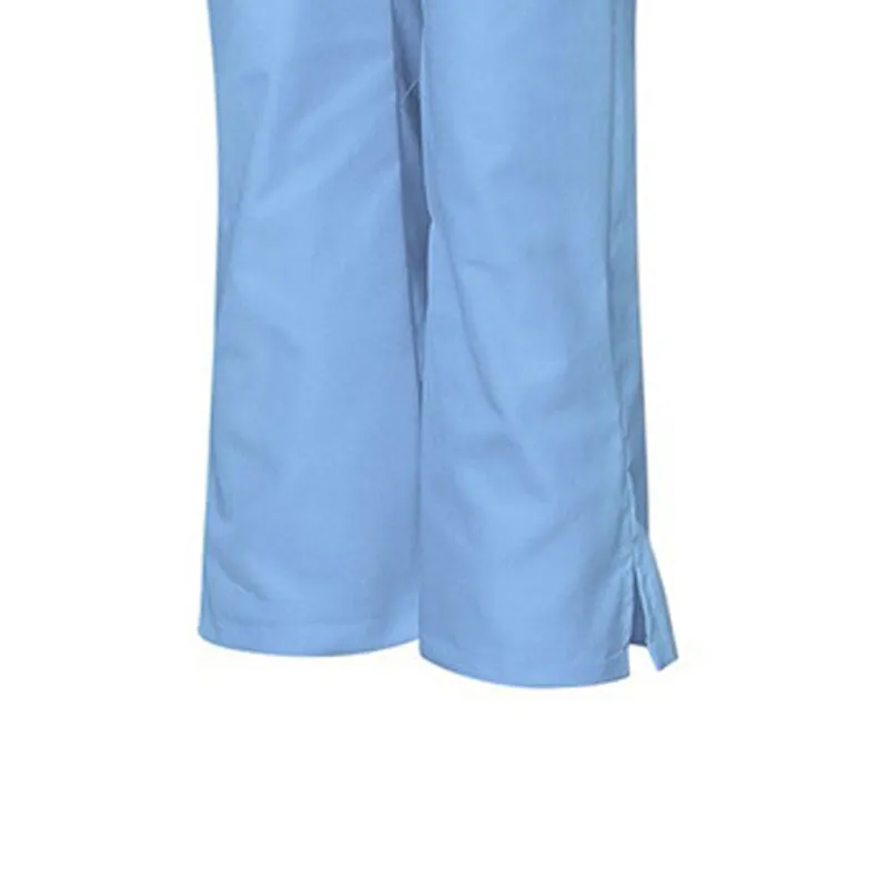 Drawstring Flare Leg Pocket Nurse Uniform Plus Size Soft Hand Feel Work Pants