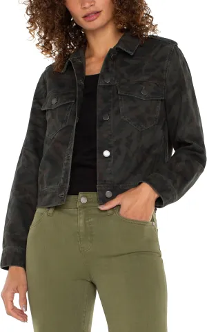 *FINAL SALE* Liverpool Camo Crop Denim Jacket