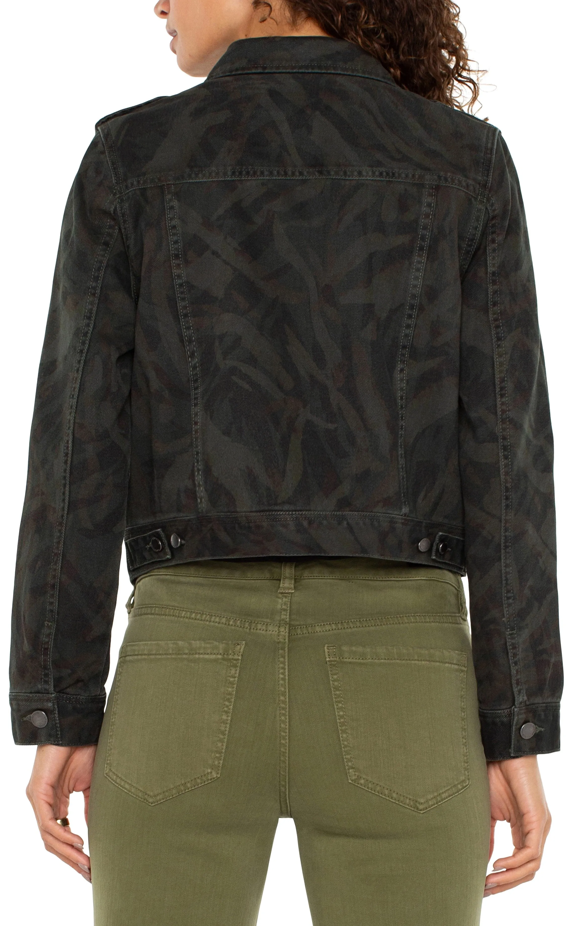 *FINAL SALE* Liverpool Camo Crop Denim Jacket