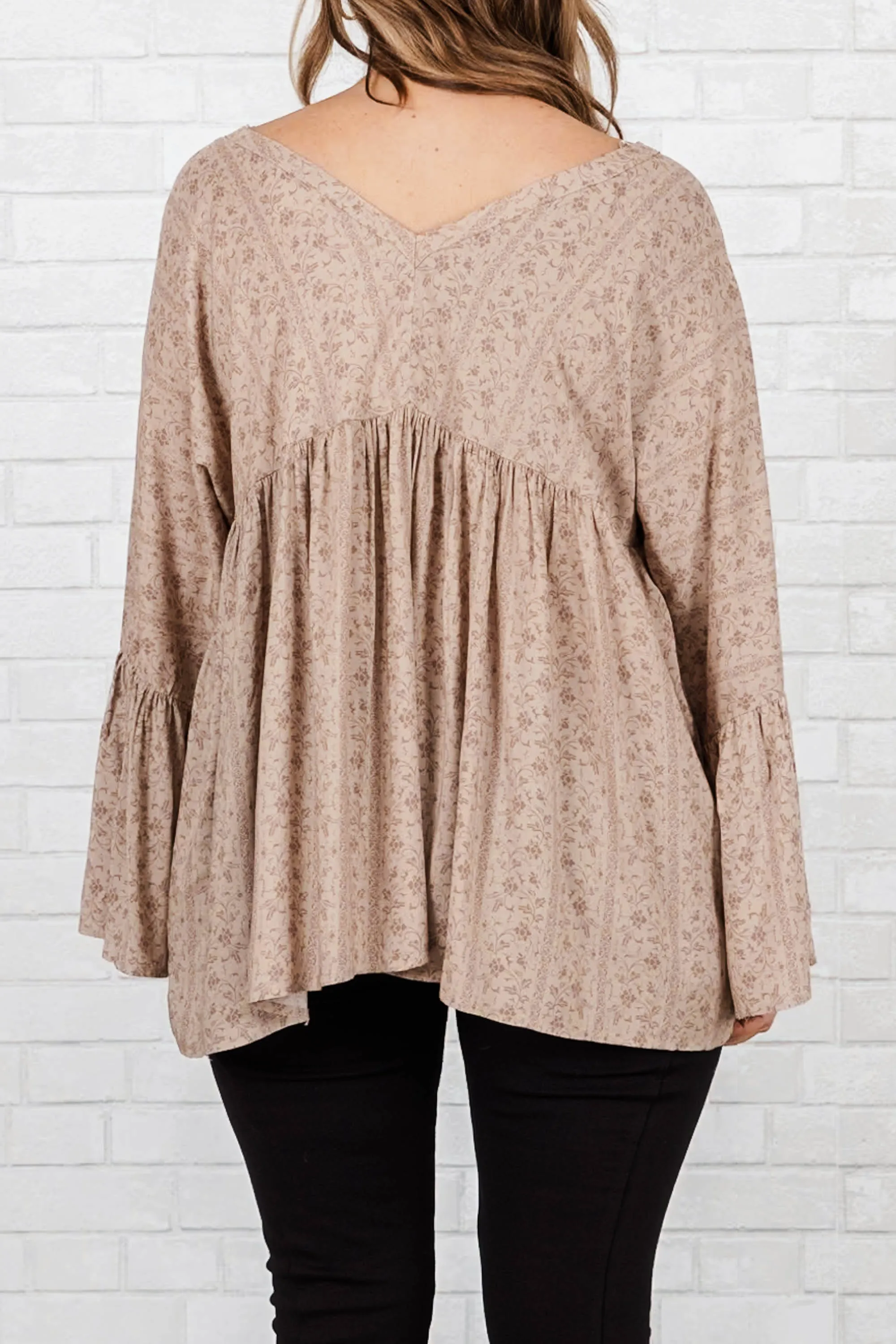 Giving It A Go Top, Taupe