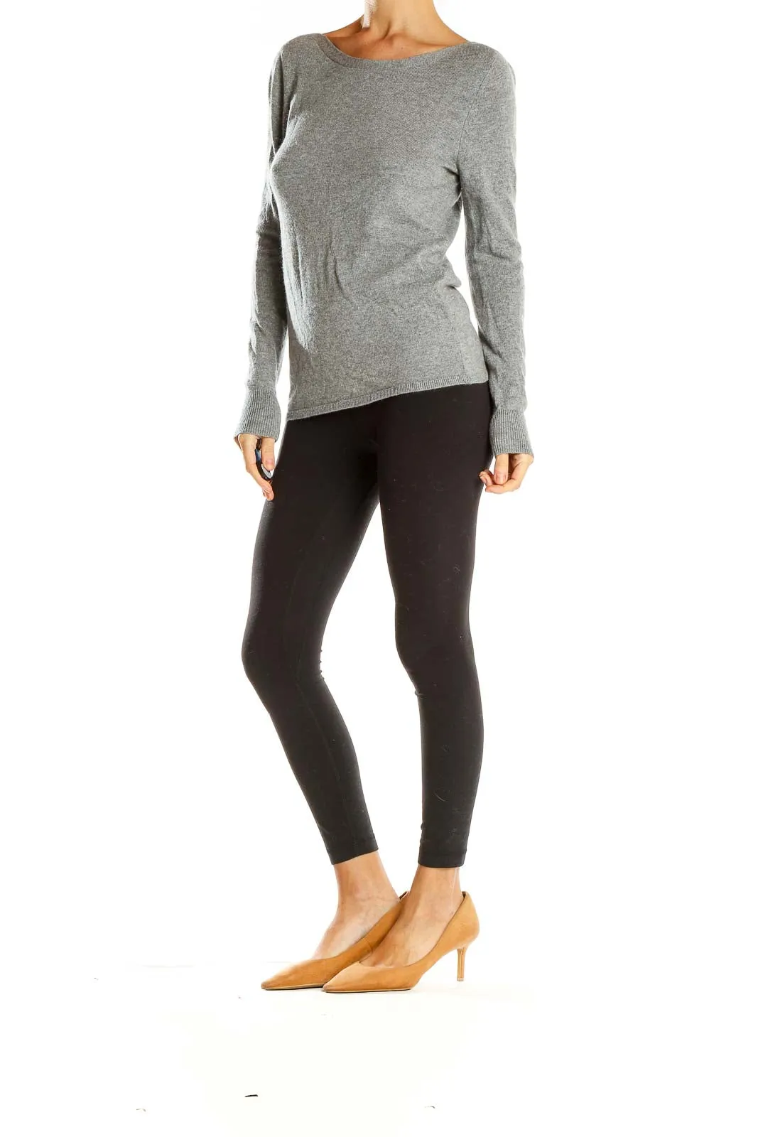 Gray Classic Knit Sweater