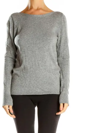 Gray Classic Knit Sweater