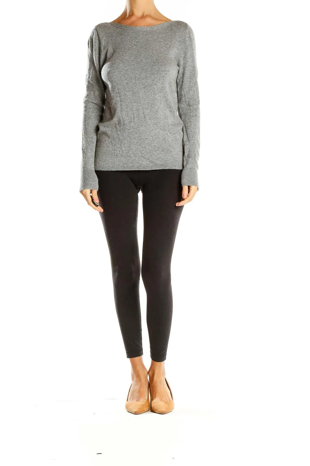Gray Classic Knit Sweater