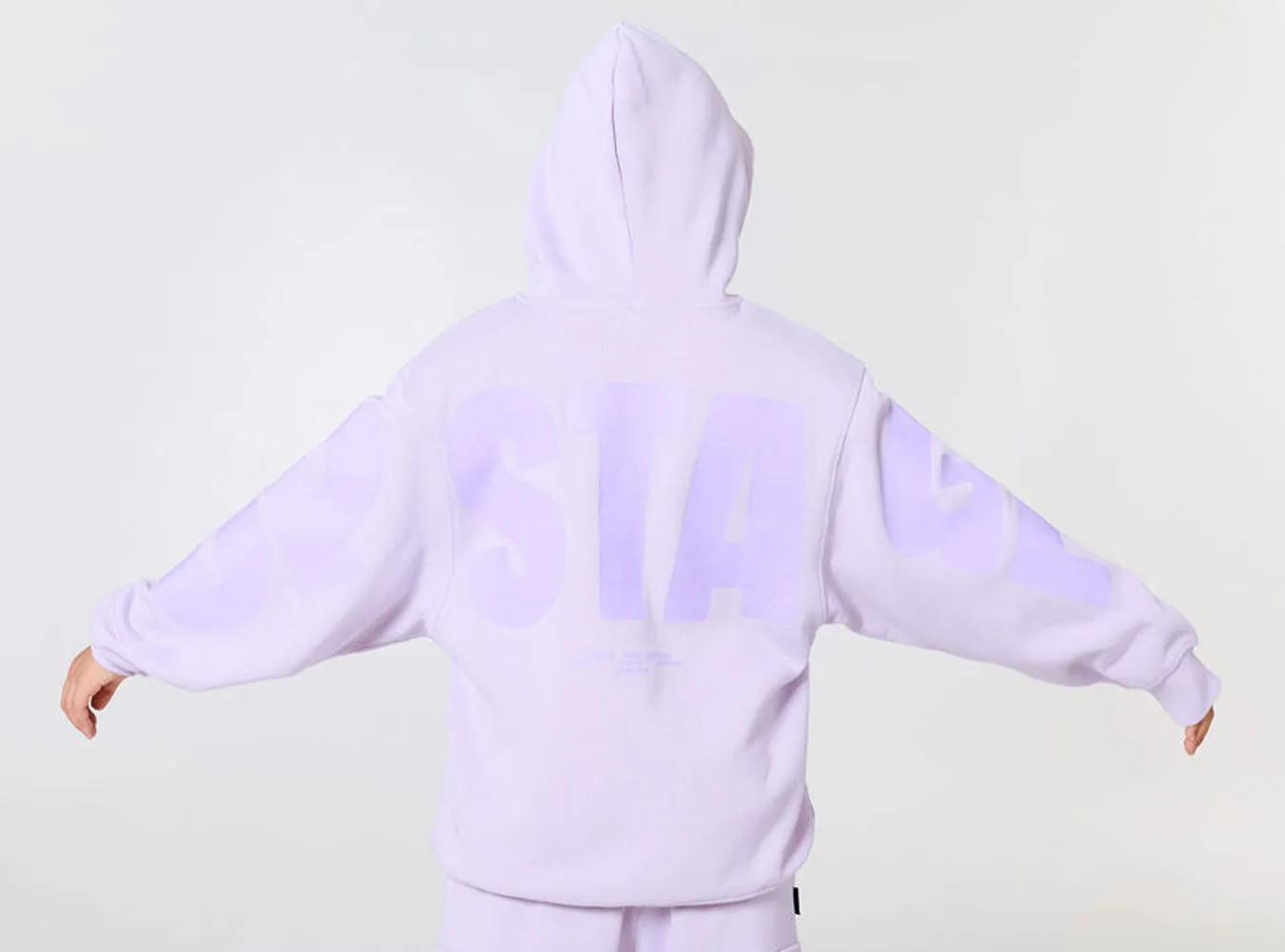 Kids Upstage Logo Freestyle Oversized Hoodie Lavender