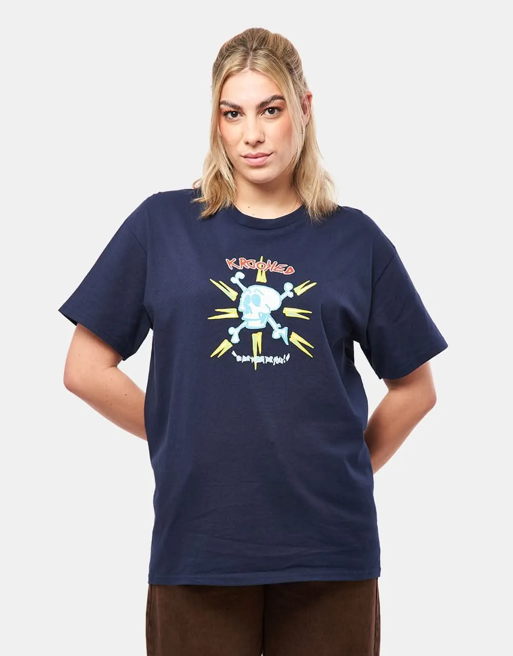 Krooked Style T-Shirt - Navy/Multi