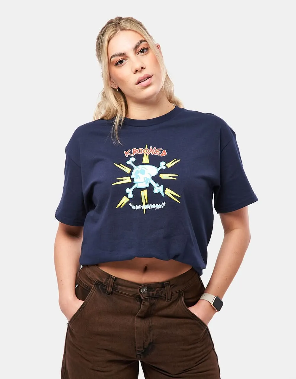Krooked Style T-Shirt - Navy/Multi