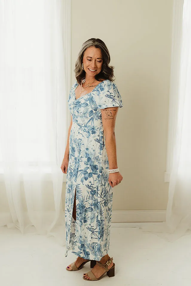 Leaf Print Midi