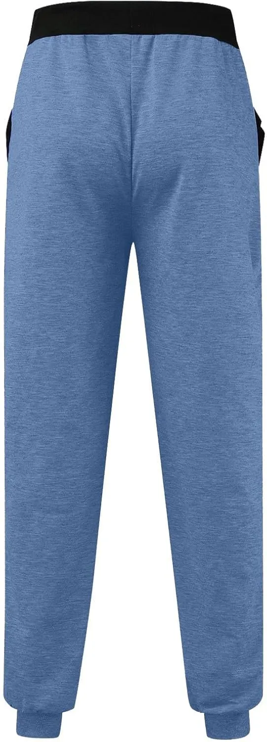 Mens Fleece Lightweight Joggers Pants Workouts Zipper Pockets Drawstring Slim Fit for Running Sports Wear