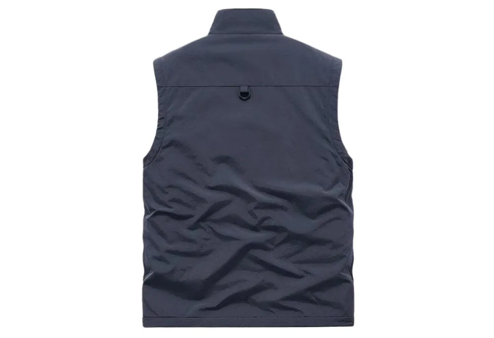 Men's Multi-Pocket Vest - Casual Outdoor Windproof Waterproof Sleeveless Jacket
