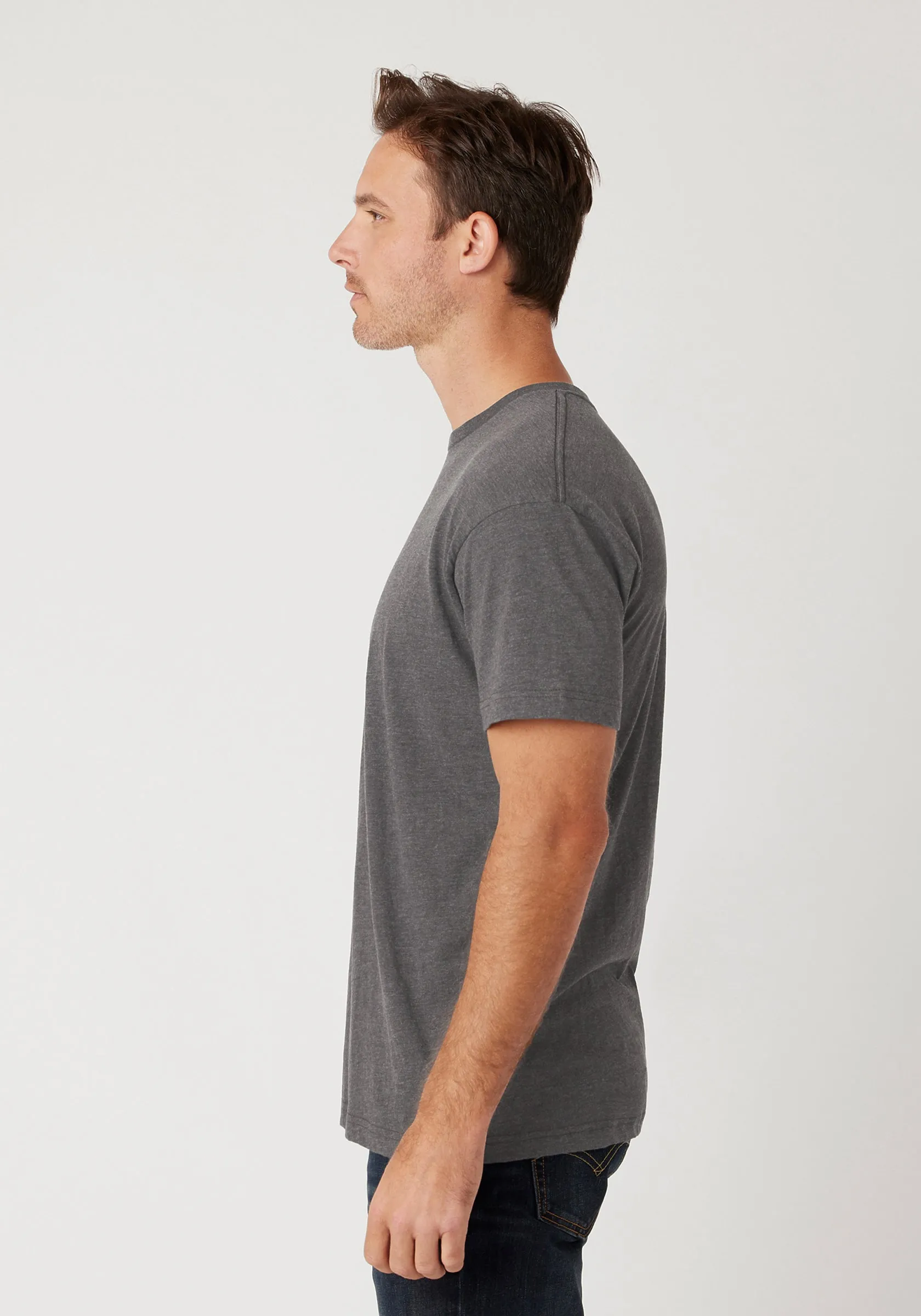 Men's Printed T-shirt Charcoal Med Printed