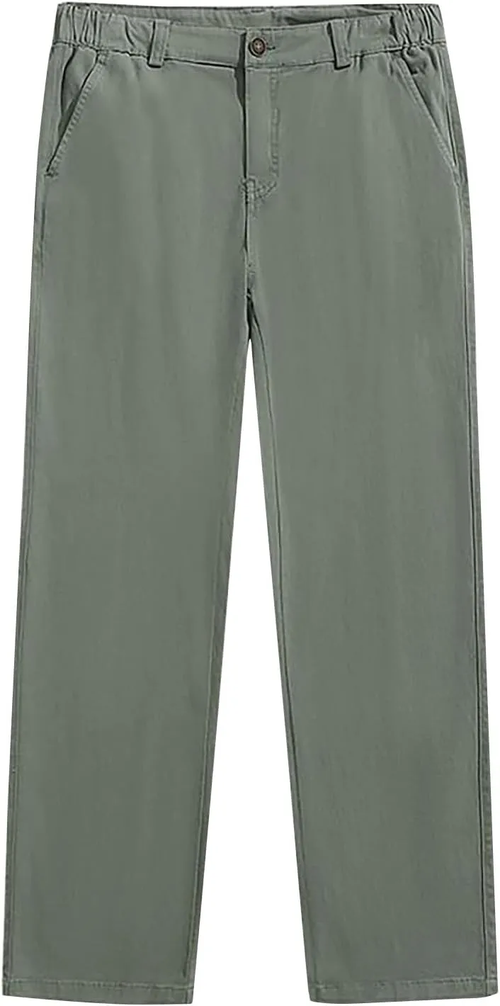 MIDOO Cargo Pants for Men Relaxed Fit Casual Joggers Pants Stretch Drawstring Elastic Waist Tapered Leg Sweatpants Pockets