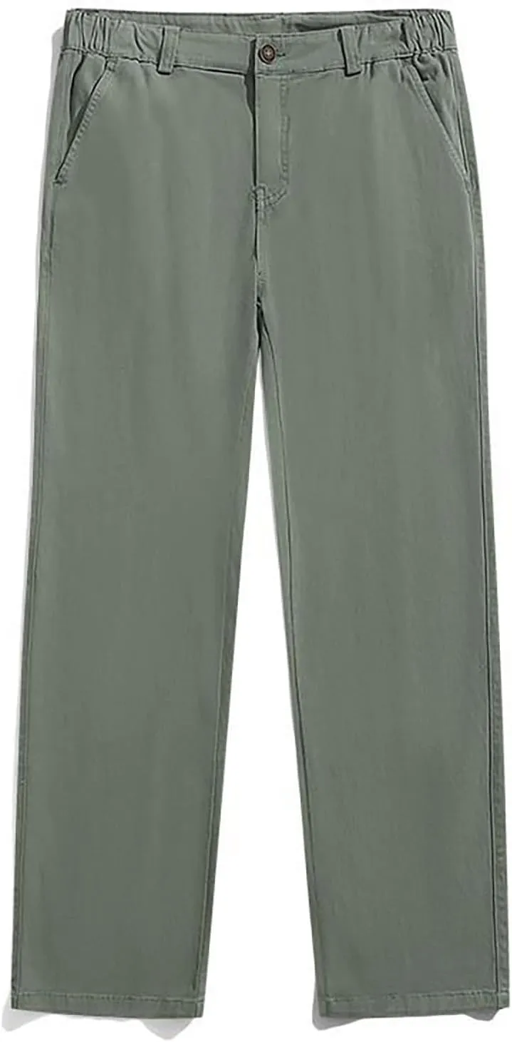 MIDOO Cargo Pants for Men Relaxed Fit Casual Joggers Pants Stretch Drawstring Elastic Waist Tapered Leg Sweatpants Pockets