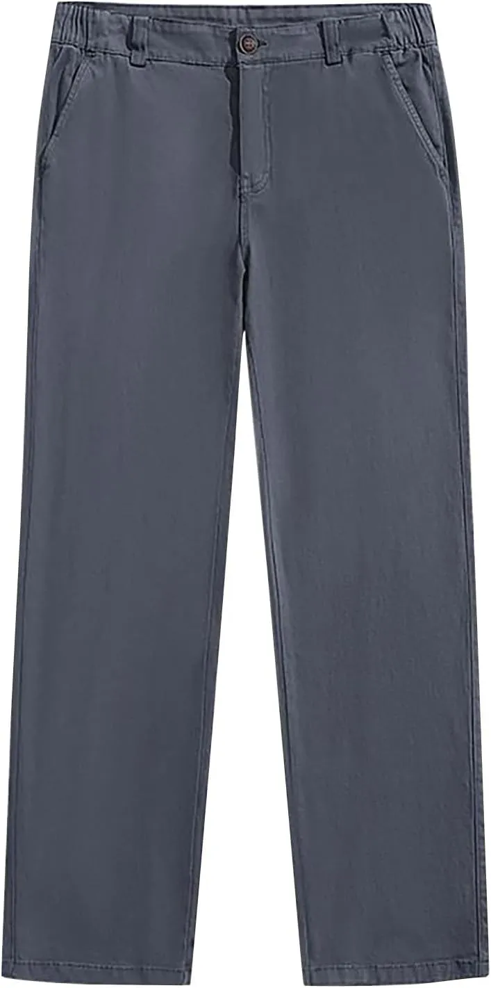 MIDOO Cargo Pants for Men Relaxed Fit Casual Joggers Pants Stretch Drawstring Elastic Waist Tapered Leg Sweatpants Pockets