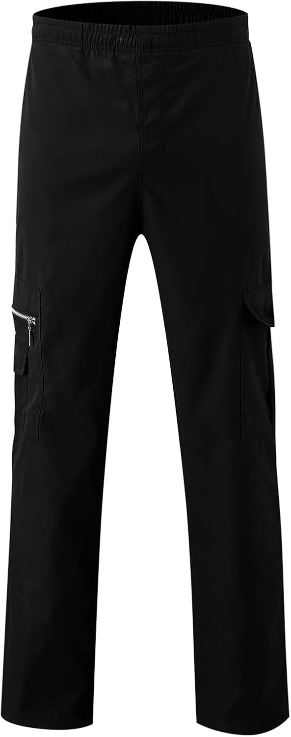 MIDOO Tactical Pants for Men Stretch Waterproof Baggy Sweat Pants Lightweight Hiking Work Pants Relaxed Straight Leg Tousers