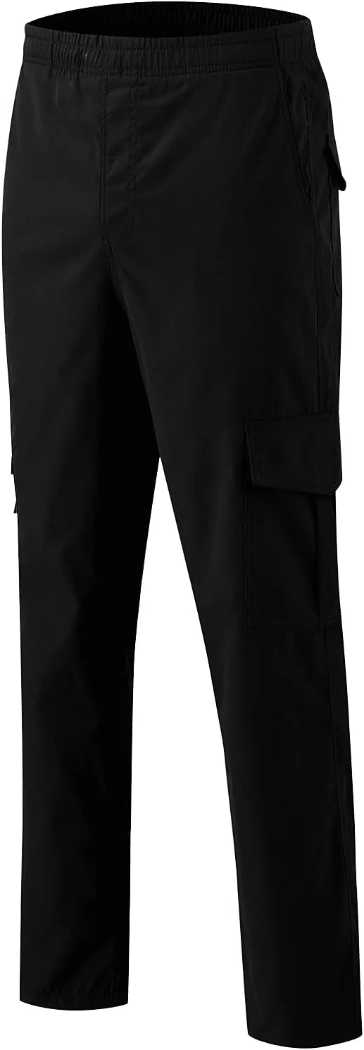 MIDOO Tactical Pants for Men Stretch Waterproof Baggy Sweat Pants Lightweight Hiking Work Pants Relaxed Straight Leg Tousers