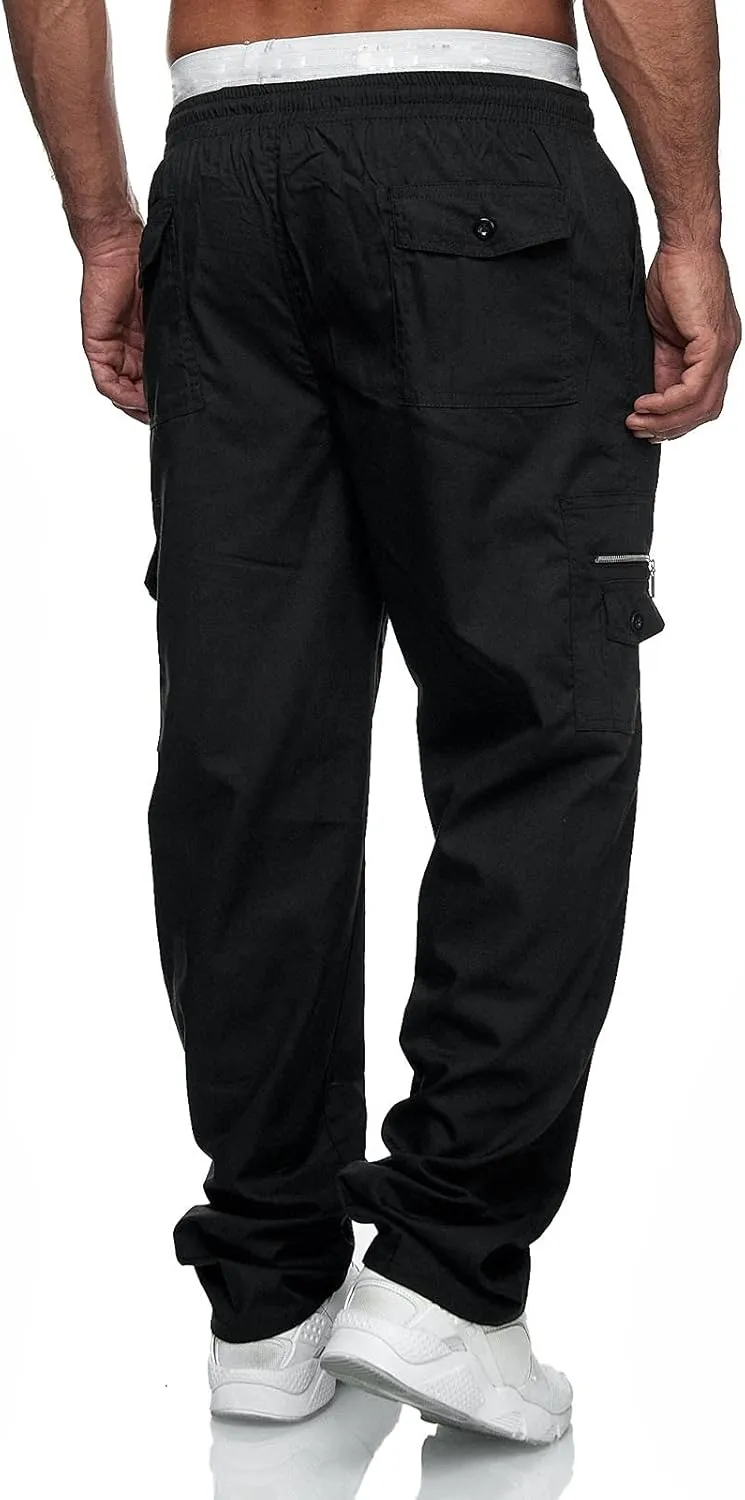 MIDOO Tactical Pants for Men Stretch Waterproof Baggy Sweat Pants Lightweight Hiking Work Pants Relaxed Straight Leg Tousers