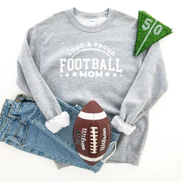 Proud Football Mom Graphic Sweatshirt
