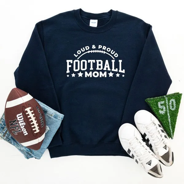 Proud Football Mom Graphic Sweatshirt