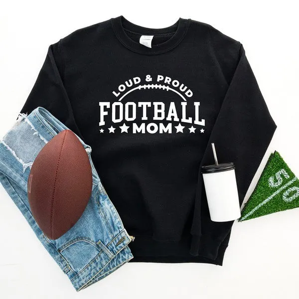 Proud Football Mom Graphic Sweatshirt