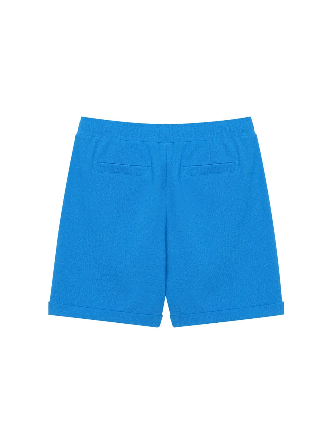 Resort Waffle Pintuck Shorts- Dark Blue