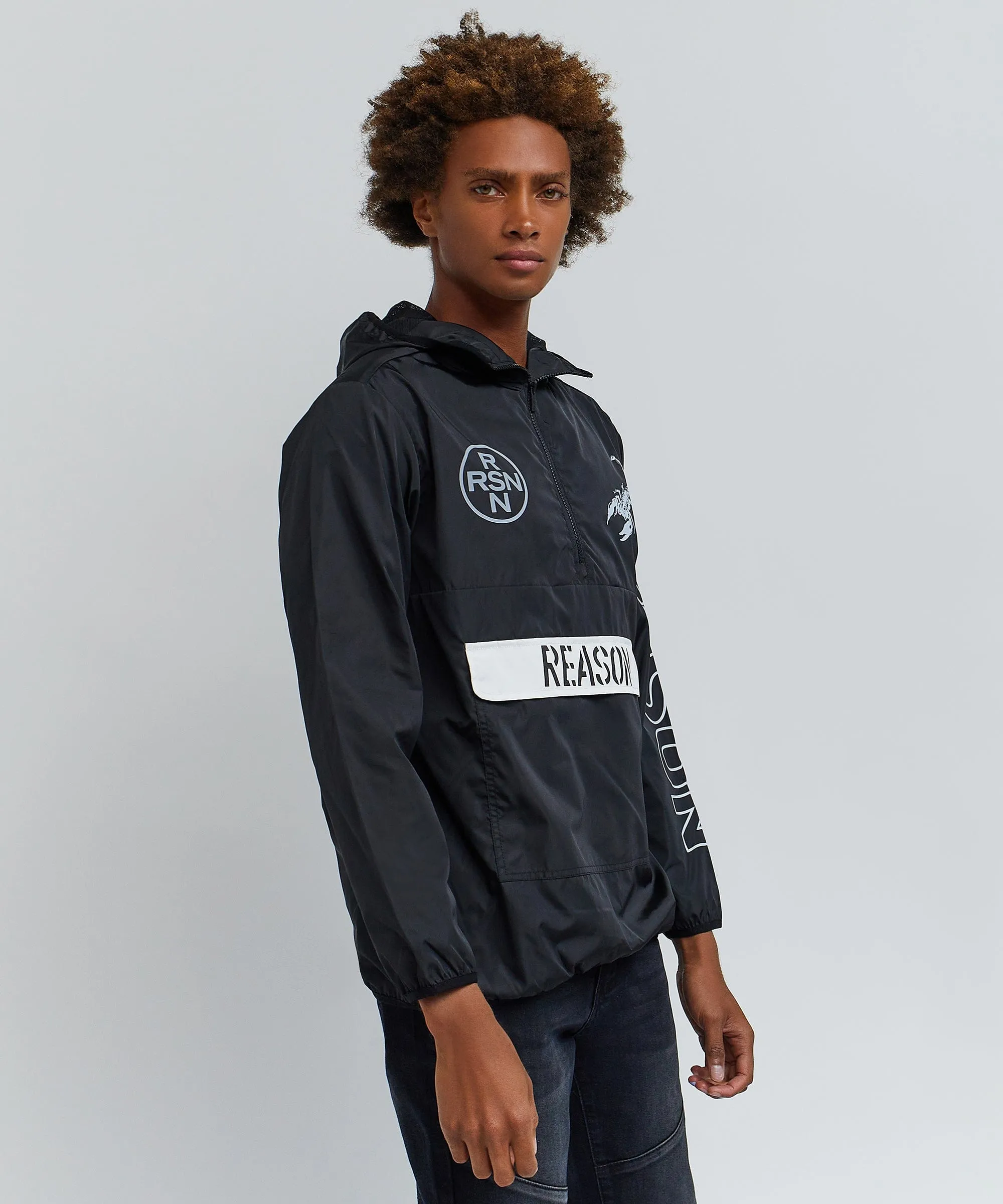 Scorpion Half-Zip Pullover Jacket - Black