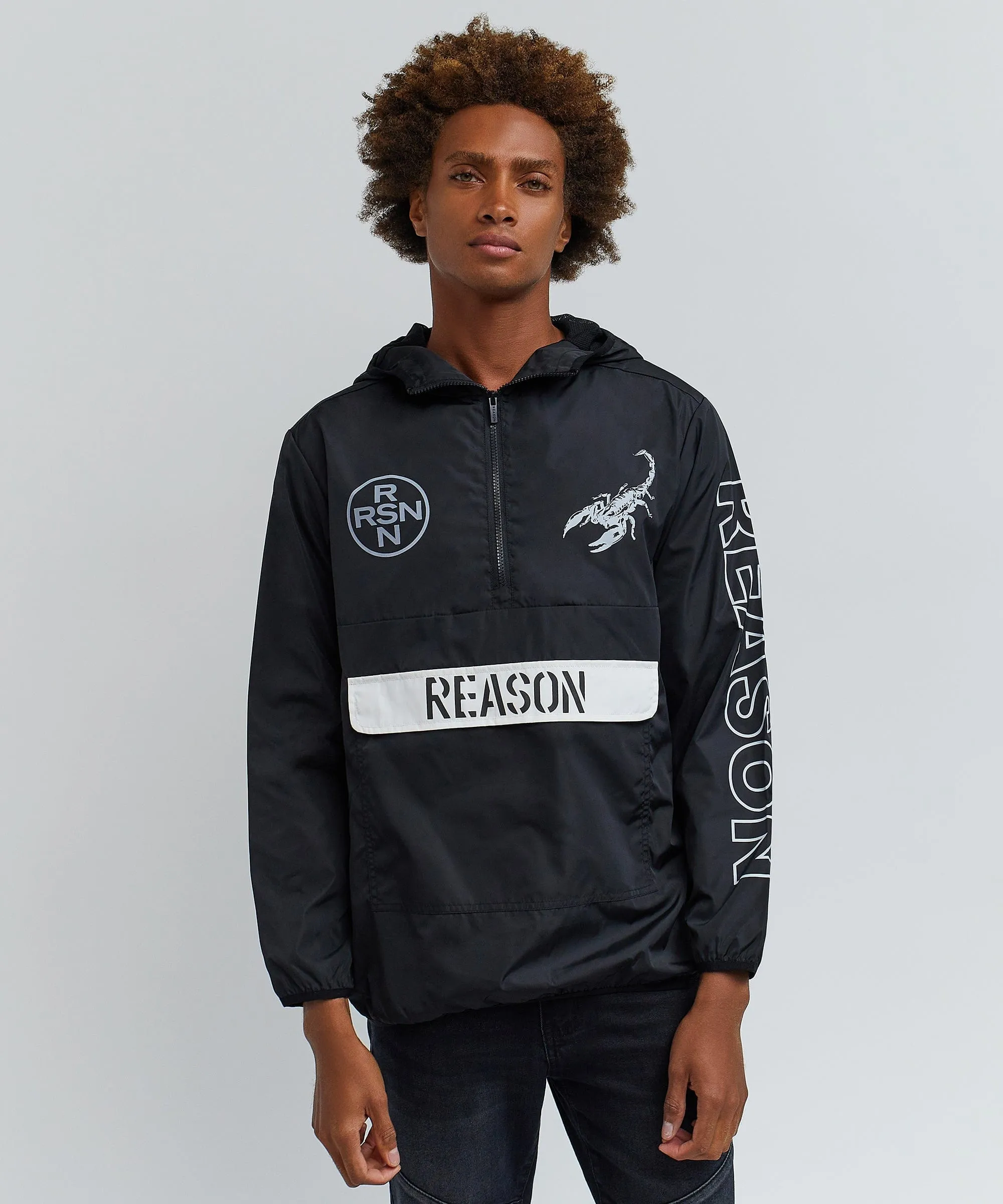 Scorpion Half-Zip Pullover Jacket - Black