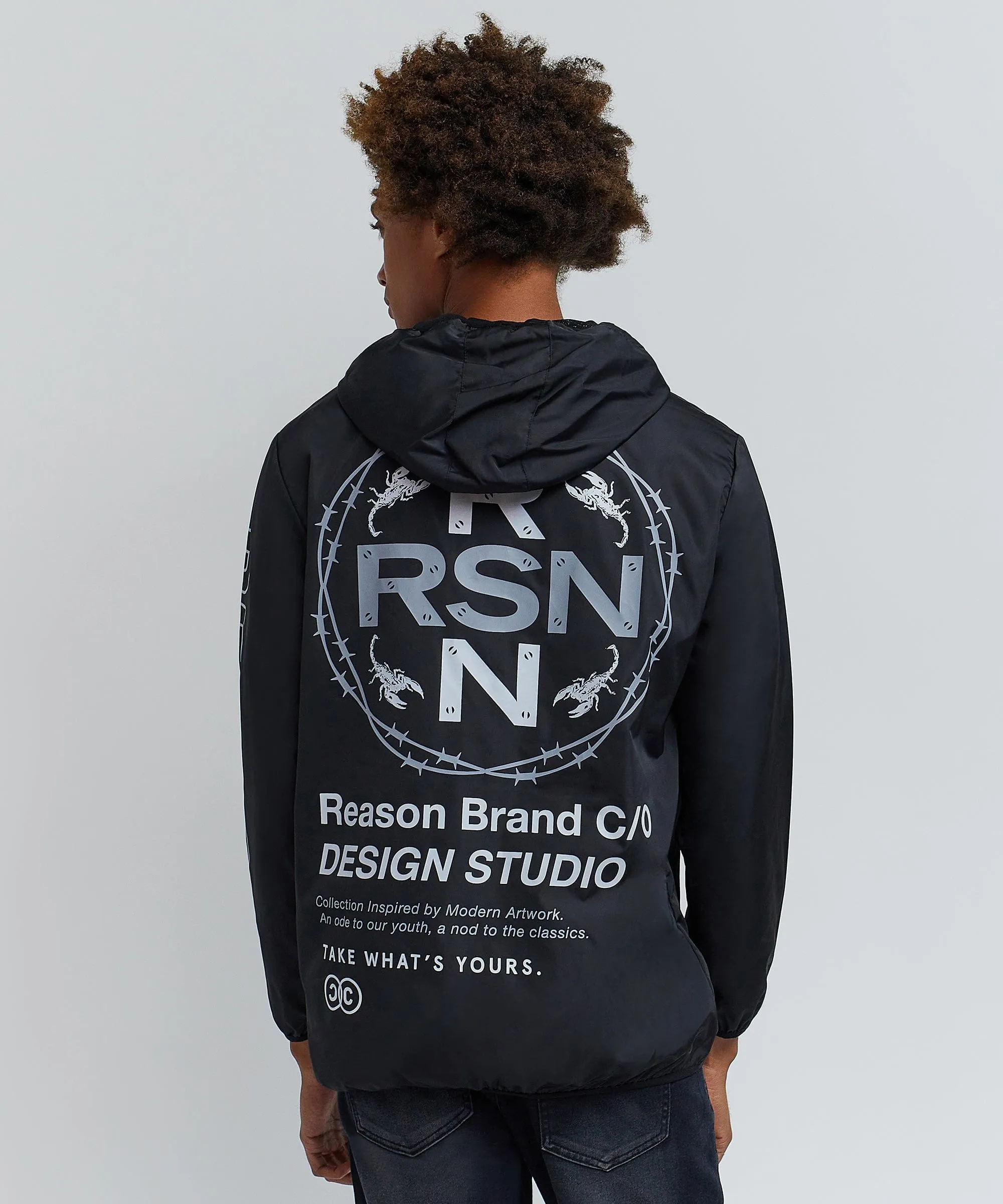 Scorpion Half-Zip Pullover Jacket - Black