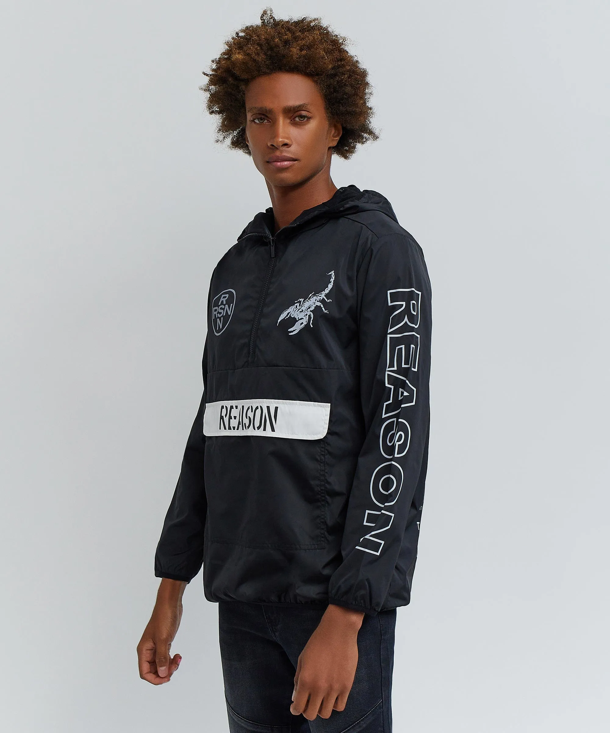 Scorpion Half-Zip Pullover Jacket - Black