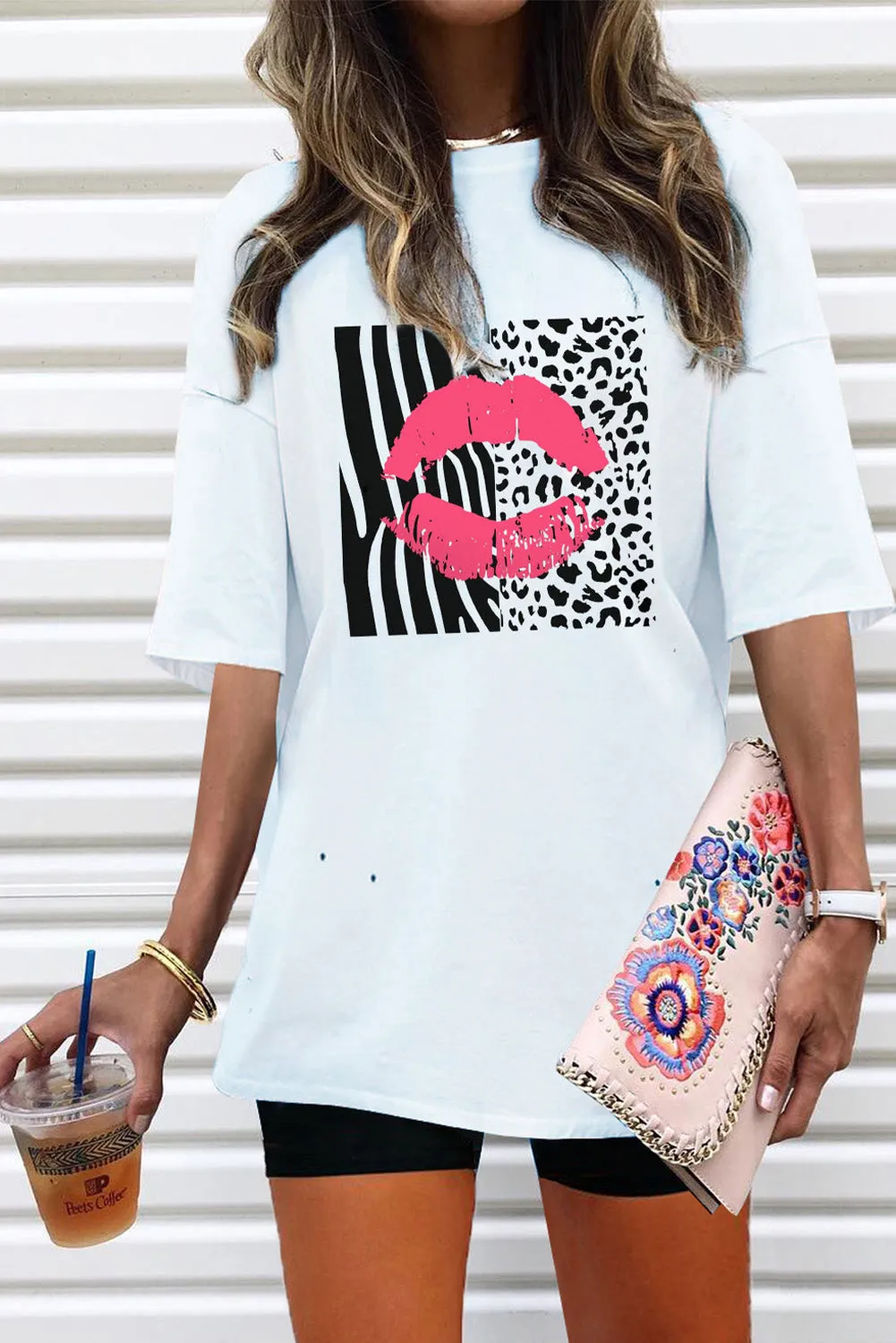 Solid Half Sleeve Loose T Shirts For Ladies
