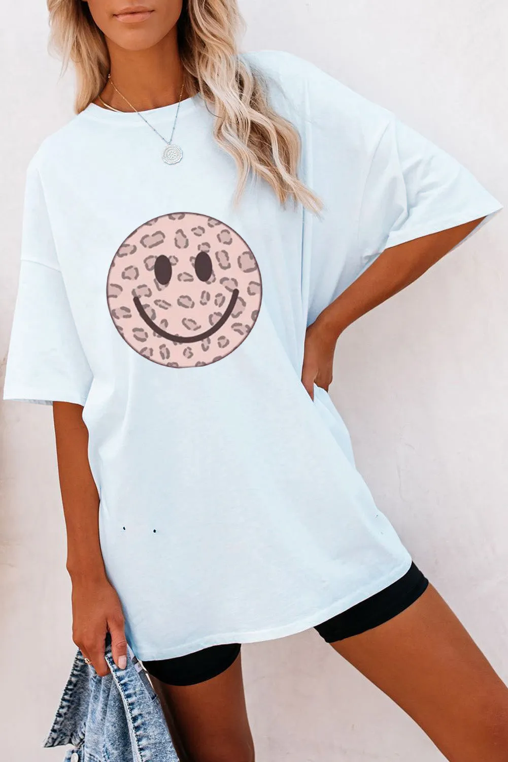 Solid Half Sleeve Loose T Shirts For Ladies