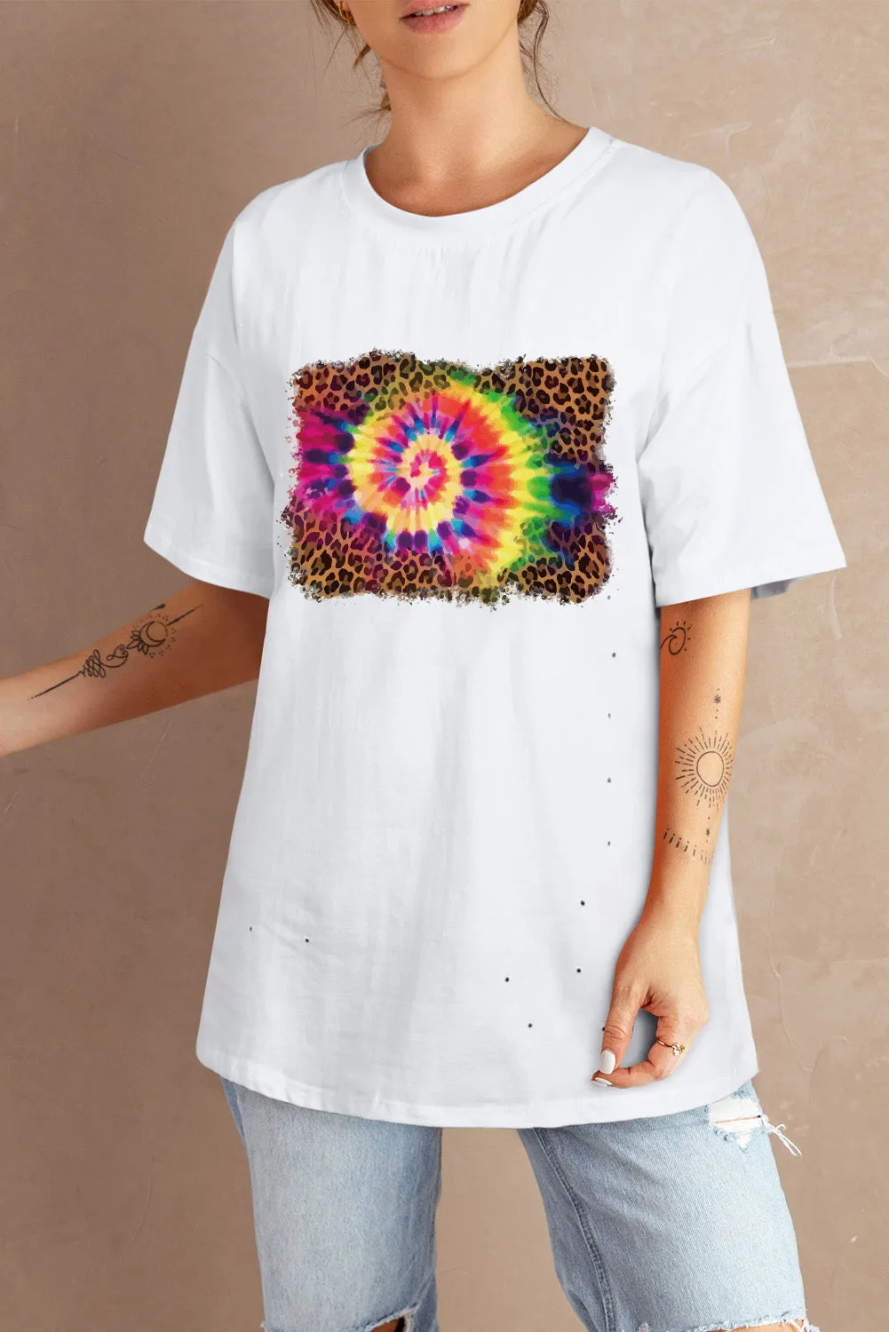 Solid Half Sleeve Loose T Shirts For Ladies