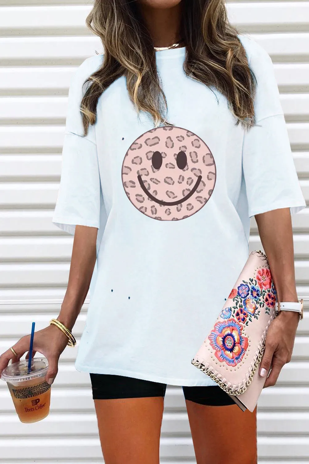 Solid Half Sleeve Loose T Shirts For Ladies
