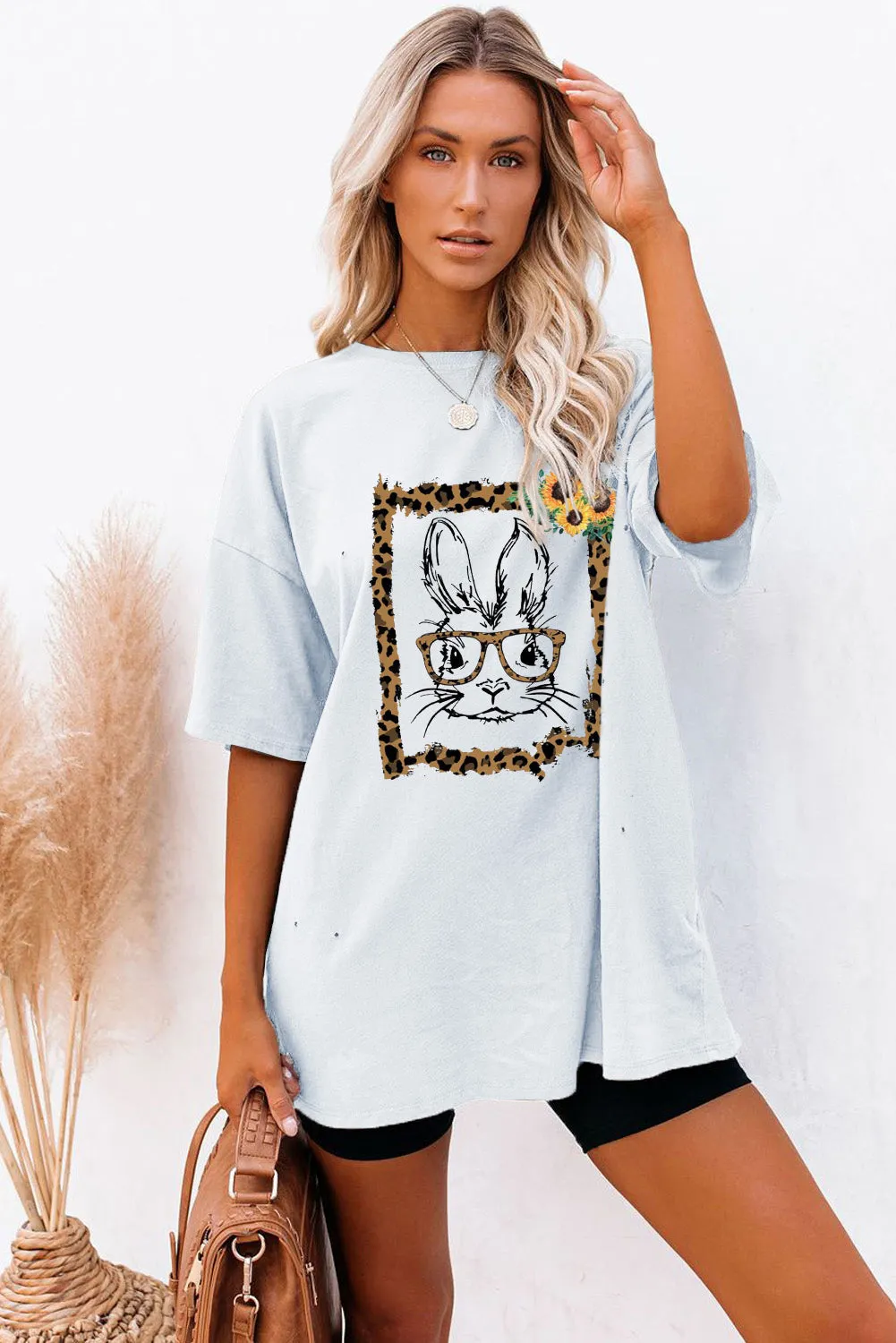 Solid Half Sleeve Loose T Shirts For Ladies