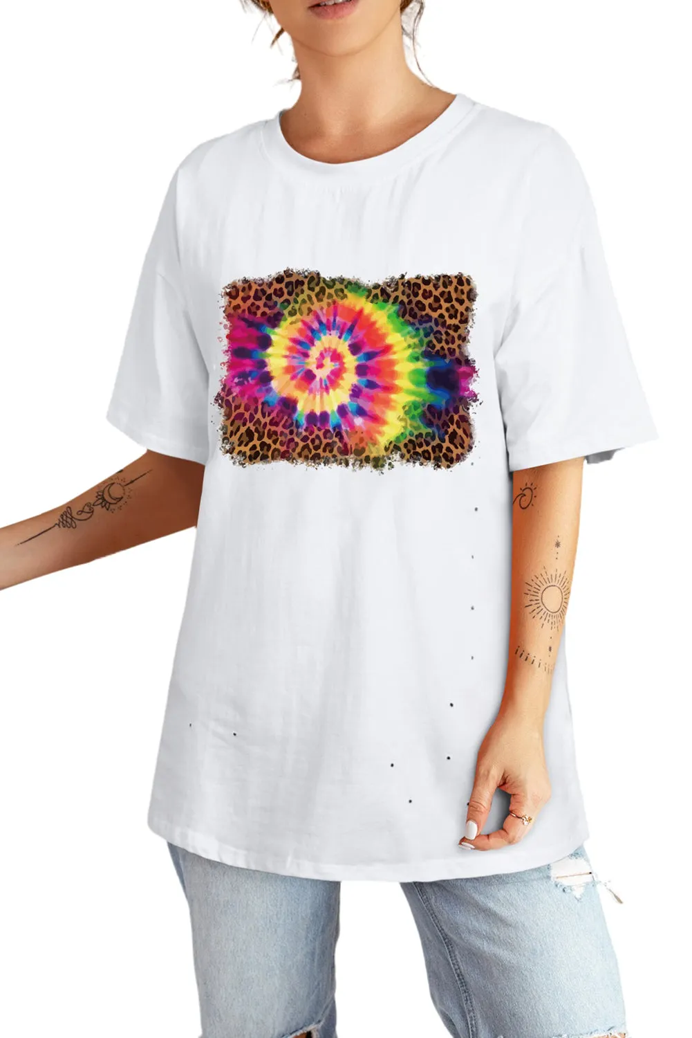 Solid Half Sleeve Loose T Shirts For Ladies