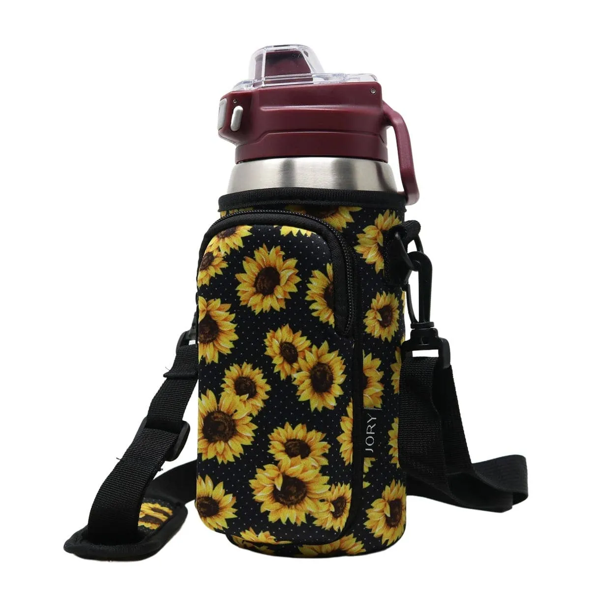 Tumbler Case Spring Summer On-the-Go Neoprene Cross Body Bag | Sunflower