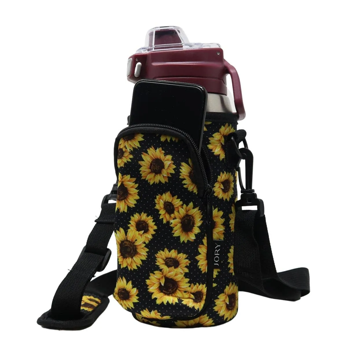 Tumbler Case Spring Summer On-the-Go Neoprene Cross Body Bag | Sunflower