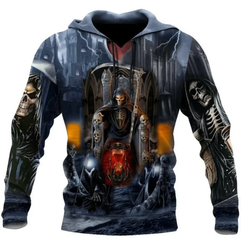 Vintage Hooded Sweatshirt Men's Hoodie 3D Printing Pullover Oversized Mens Clothing Tops Male Spring Fall Loose Men Clothes