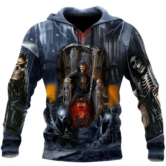 Vintage Hooded Sweatshirt Men's Hoodie 3D Printing Pullover Oversized Mens Clothing Tops Male Spring Fall Loose Men Clothes