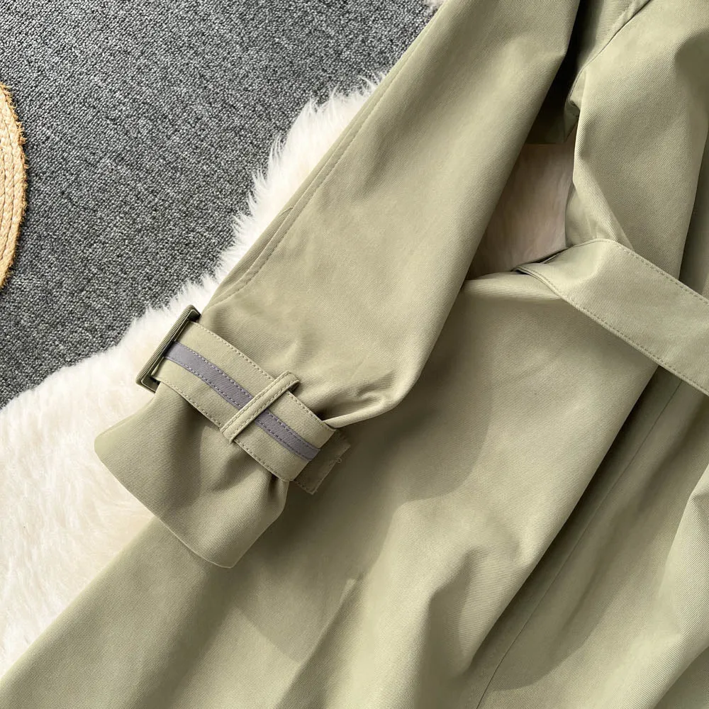 Vintage Suit Collar Trench Coat