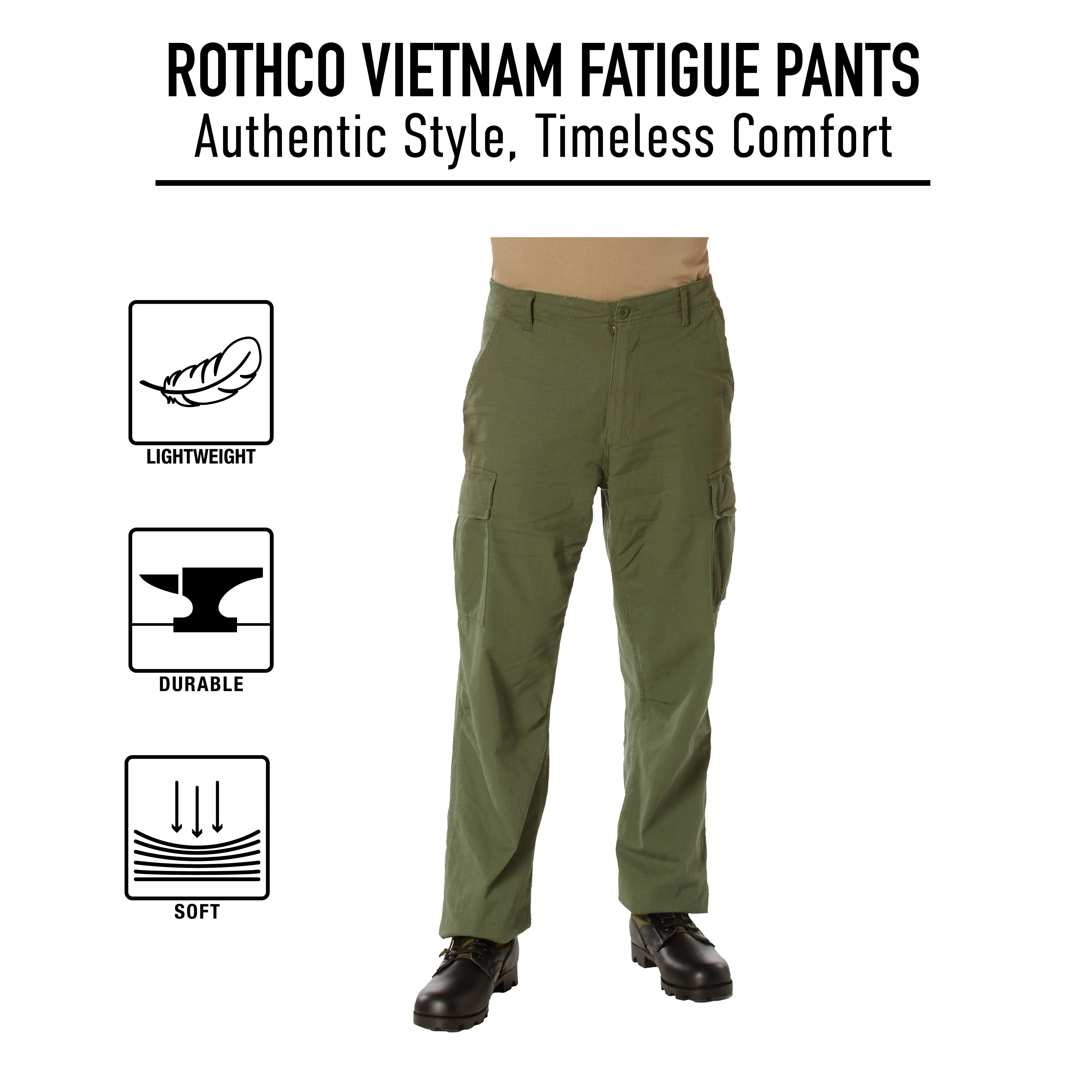 [Vintage Vietnam Era] Camo Cargo Fatigue BDU Pants