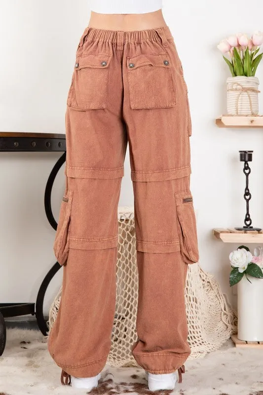 Washed Relaxed Cargo Pants